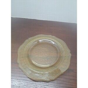 1930s Federal Glass Patrician Yellow Depression Glass 9inch Plate